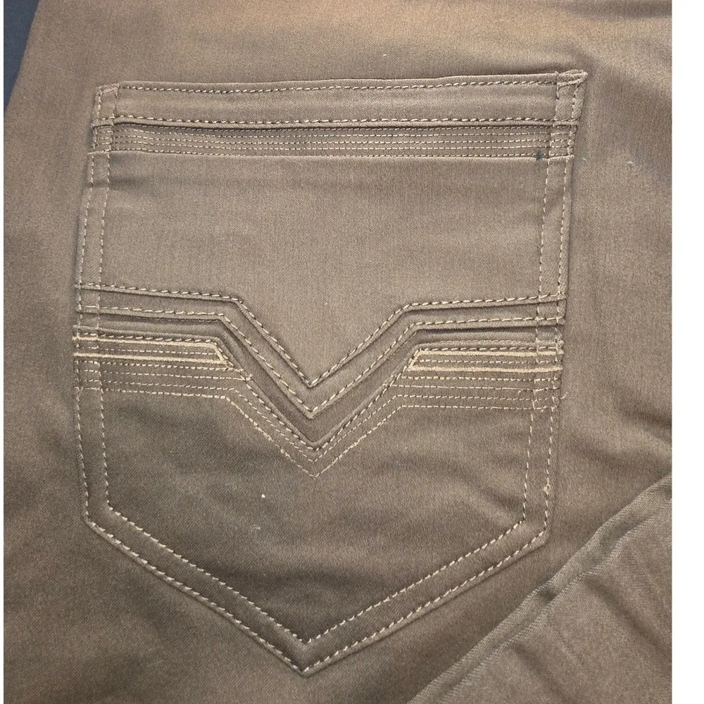 Stone Falcon Slim‎ Fit Pants Mens 36/30 Brown New Stretch Cotton Blend Trousers